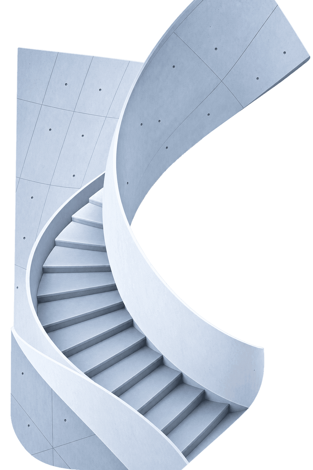 Sculptural concrete stairwell
